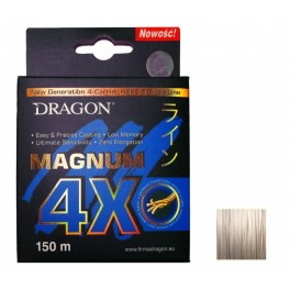 Plecionka Dragon Magnum 4X 0,14mm / 150m / 12,10kg jasnoszary
