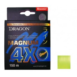 DRAGON Magnum 4X  0,10mm / 150m / 7,90kg kuitusiima keltainen FLUO