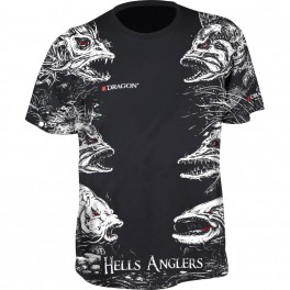 Dragon t-paita, HELLS ANGLERS MIX Musta M