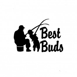 Nakejka samochodowa "Best Buds" 19,1x12,7cm czarna